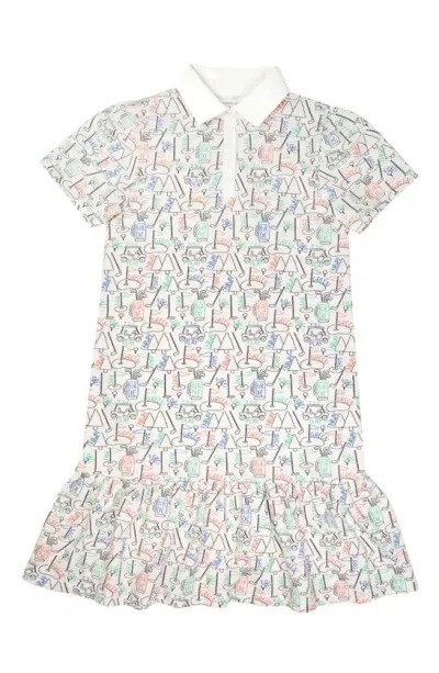 The Sunday Collective Kids' Play Organic Cotton Piqué Polo Dress In Beige