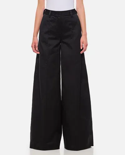 Thelatest Alma Wide Leg Cotton Pants In Black