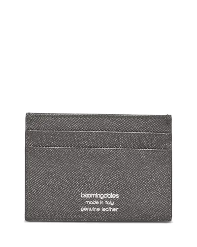 The Men's Store At Bloomingdale's Saffiano Leather Card Case - Exclusive In Grey