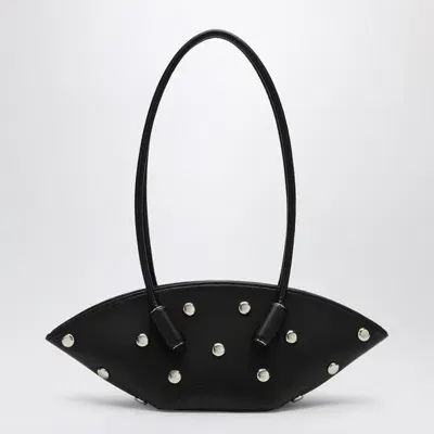 Themoirè Black Olimpia Medium Shoulder Bag