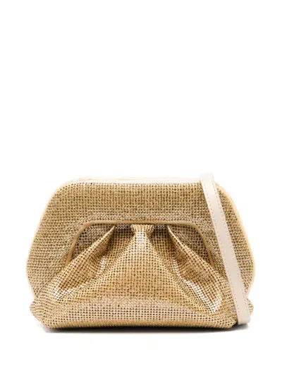 Themoirè Gea Strass Clutch In Brown