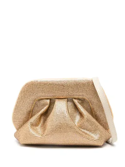 Themoirè Gold Gea Rhinestone Clutch Bag In Metallic