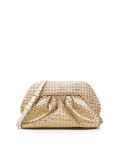 Themoirè Tia Rhinestone-embellished Clutch Bag In Gold