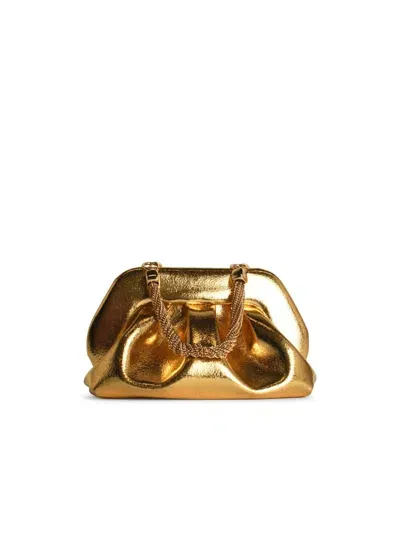 Themoirè Tia Clutch Bag In Gold