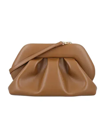 Themoirè Tia Vegan Fabric Clutch In Brown