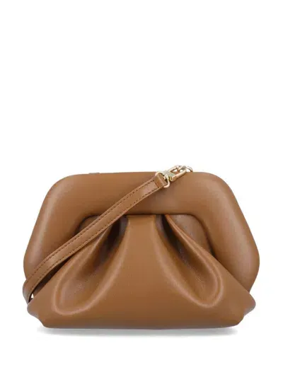 Themoirè Gea Vegan Leather Clutch In Brown