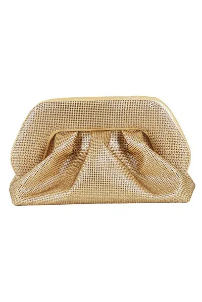 Themoirè Tia Clutch Bag In Gold