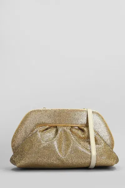 Themoirè Tia Strass Clutch In Gold