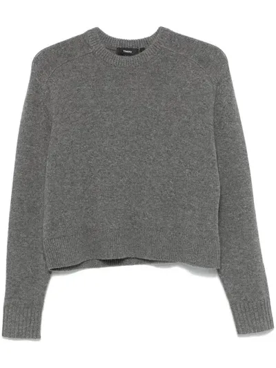 Theory Cashmere Sweater In Grey