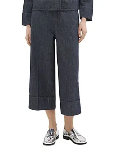 Theory Cuff Denim Pants In Indigo