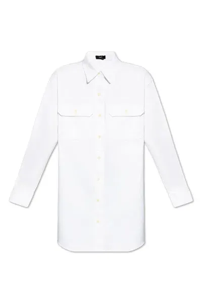 Theory Oversized Denim Shirt In White