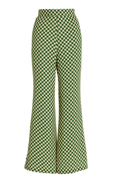 Third Form Retrospect Flared Pants In Green