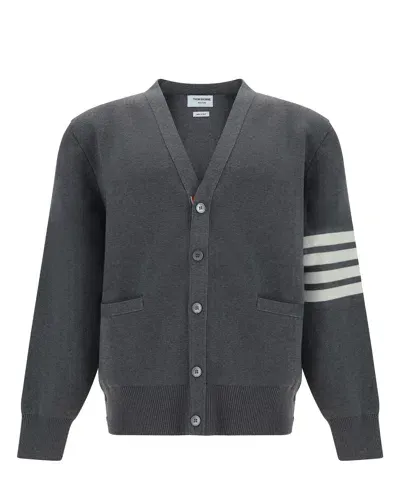 Thom Browne 4-bar Cardigan In Grey