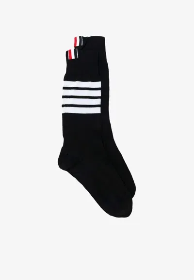 Thom Browne 4-bar Stripes Socks In Navy