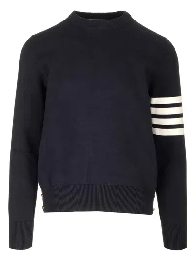 Thom Browne 4-barcotton Sweatshirt In Blue