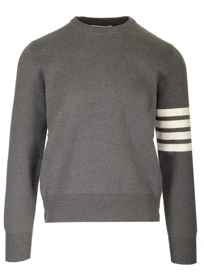 Thom Browne 4-barcotton Sweatshirt In Grey