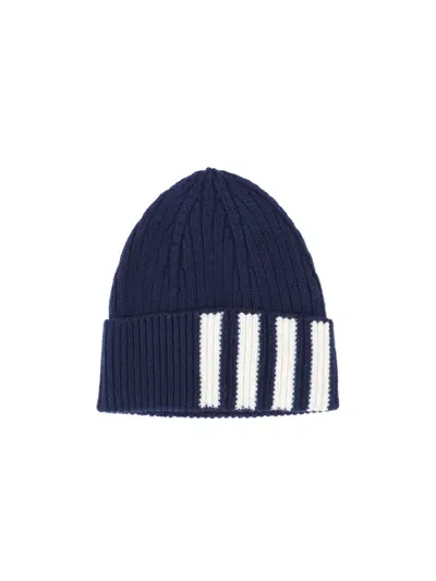 Thom Browne 4-bars Beanie In Blue