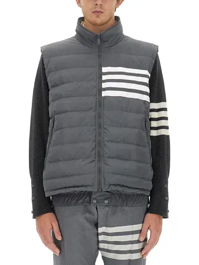 Thom Browne 4bar Vest In Gray