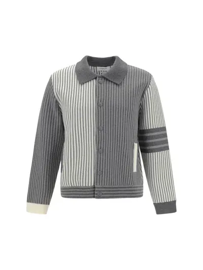 Thom Browne Cardigan In Gray