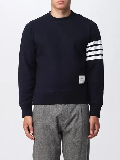 Thom Browne Cotton Sweatshirt In Navy