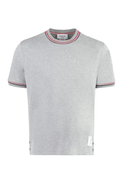 Thom Browne Cotton T-shirt In Grey