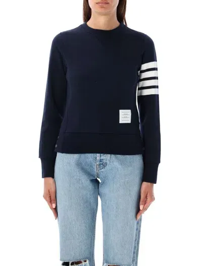 Thom Browne Crewneck Sweatshirt In Blue