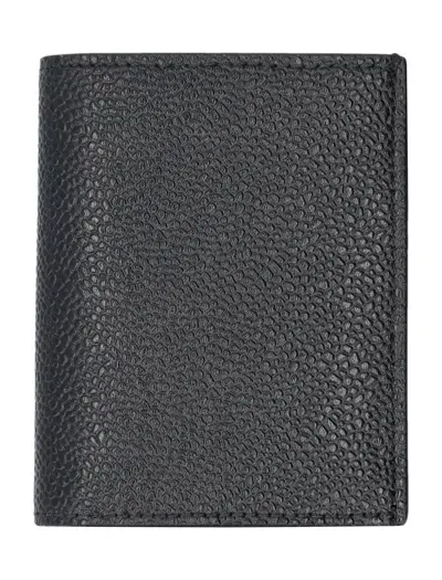 Thom Browne Double Card Holder In Black