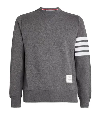 Thom Browne Four-stripe Sweatshirt In Grey