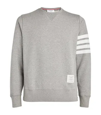 Thom Browne Four-stripe Sweatshirt In Grey