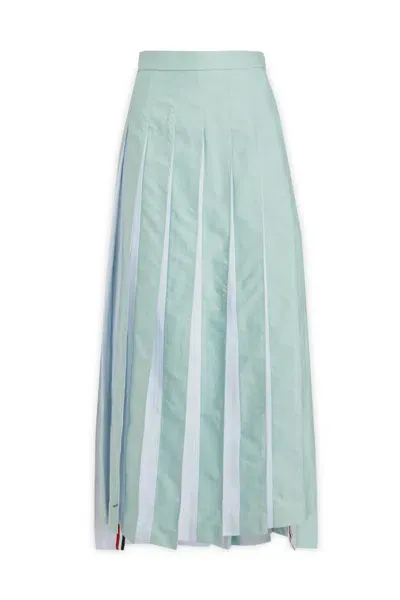 Thom Browne Pleated Long Skirt In Multi