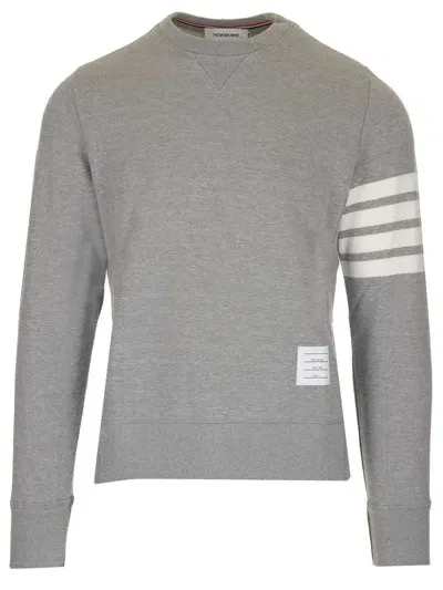 Thom Browne 4 Bar Sweatshirt In Grey