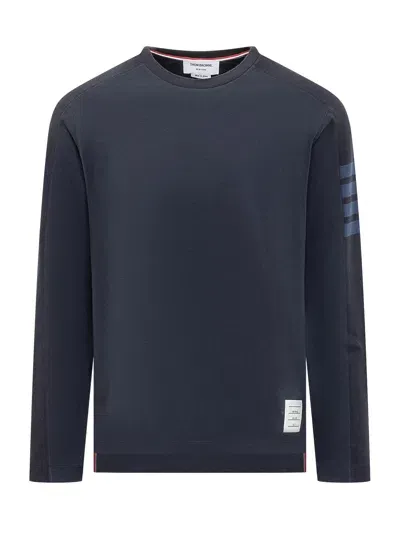 Thom Browne Long Sleeved T-shirt In Blue