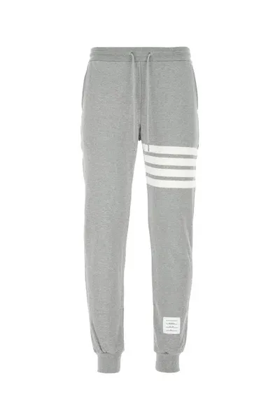 Thom Browne Melange Grey Cotton Joggers