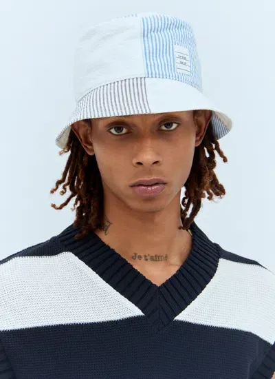 Thom Browne Quarter Bucket Hat In Blue