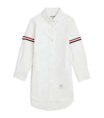 Thom Browne Kids' Oxford Shirt Dress In White