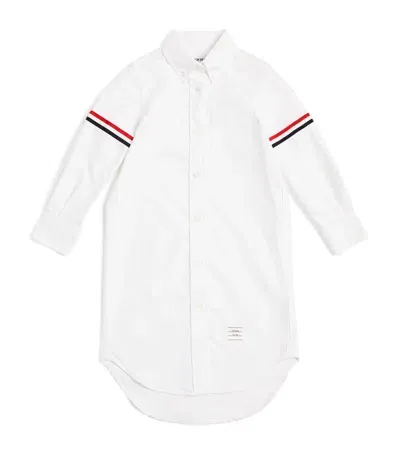 Thom Browne Kids' Oxford Shirt Dress In White