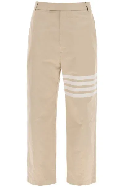 Thom Browne Men's Pants With 4-bar In Beige