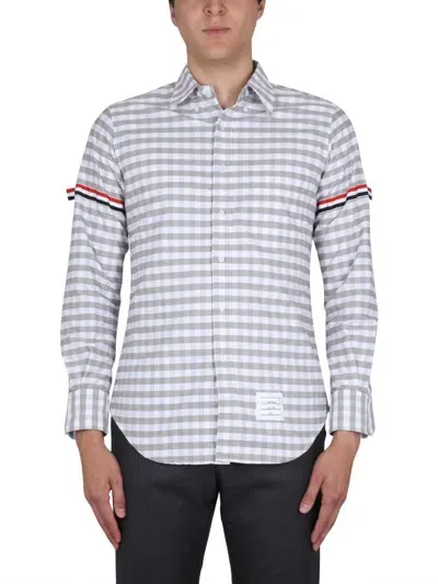 Thom Browne Plaid Shirt In Gray