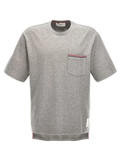 Thom Browne Pocket T-shirt In Gray