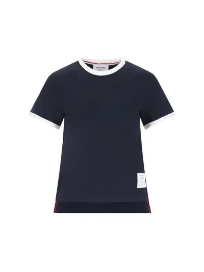 Thom Browne Rwb-stripe T-shirt In Blue