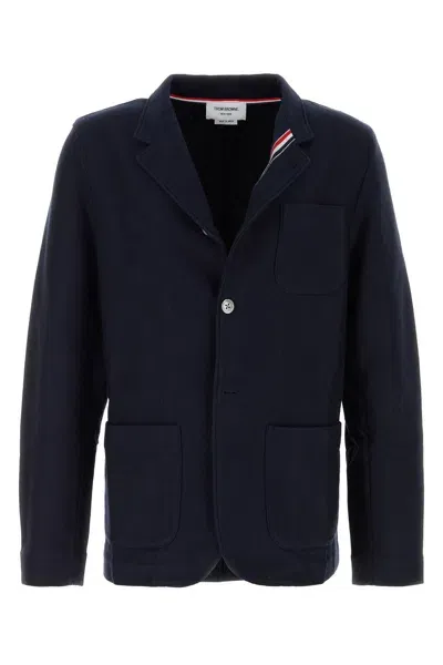 Thom Browne Sack Jacket In Doubl-2 Nd  Male In Black