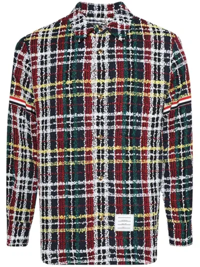 Thom Browne Multicolor Hunting Tartan Jacket In Red