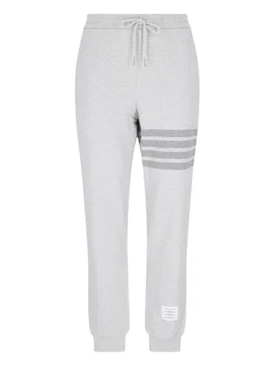 Thom Browne Melange Grey Cotton Joggers