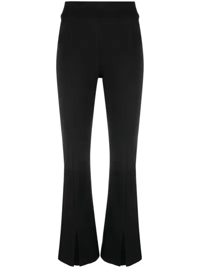 Thom Krom Ankle-slit Flared Trousers In Black