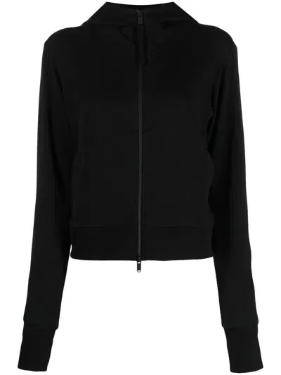 Thom Krom Funnel-neck Zipped Jumper In Black