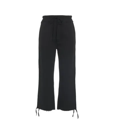 Thom Krom Jogger Pants With Frayed Hem In Black