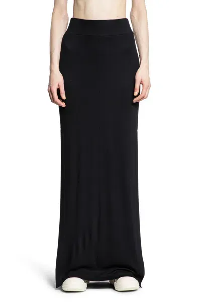 Thom Krom Long Skirt In Stretch Viscose Jersey In Black