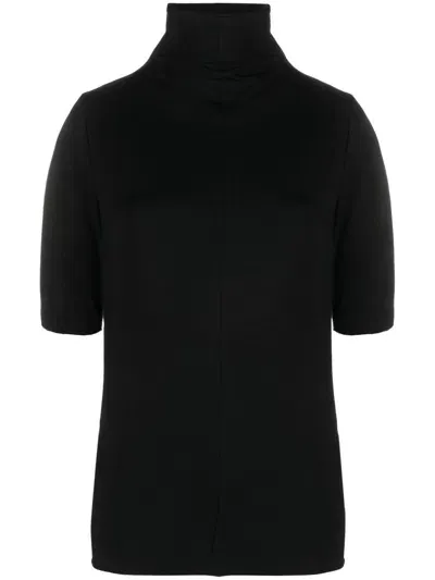 Thom Krom Roll-sleeved Half-sleeved T-shirt In Black