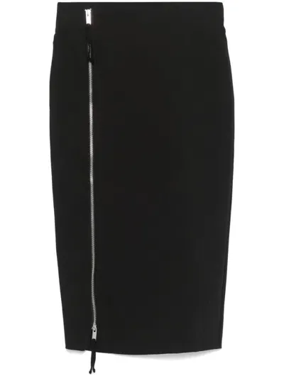 Thom Krom Zip-up Midi Skirt In Black