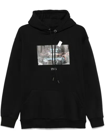 Throwback Worm Hoodie In Black